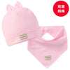 Pink rabbit hat + pink triangle scarf