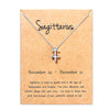 Sagittarius gold card silver chain
