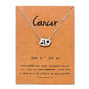 Cancer gold card silver chain