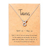 Taurus gold card silver chain
