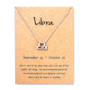 Libra gold card silver chain