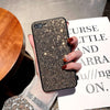 Small square glitter powder - single shell - gold / iphone6/6s