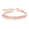 Rose gold white stone