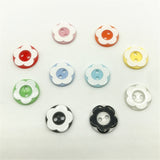 Two-eyed resin plum button baby shirt sweater cardigan button children DIY hand-painted flower candy color button