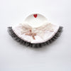 Gray edge bowknot light pink
