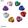 Dark blue / peach heart shape 14mm