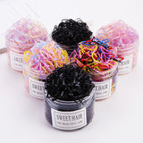 Girls rubber band hair ring disposable black rubber band thickened baby tie hair does not hurt hair head rope children's hair accessories