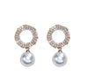 White diamonds rhodium-plated / s925 silver needle