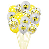 5 gray bees + 5 yellow dots