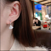 Platinum with white diamonds / s925 silver needle