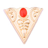Red dot on gold background