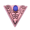 Blue dot on ancient copper base