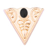 Black dots on gold background
