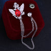 Red diamond on silver background