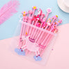 20 pink set pens + unicorn pencil case / 0.5mm