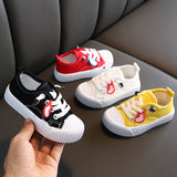 Clearance 2022 Spring and Autumn Children's Sports Canvas Shoes Korean Version Boys and Girls Casual Shoes New Baby White Shoes Single