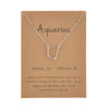 Aquarius gold card silver chain