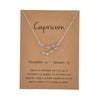 Capricorn gold card silver chain