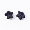 Flower shape black 1.5 cm