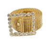Large diamond buckle gold / 115cm