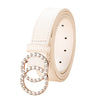 White 8-shaped buckle rhinestones / 90cm-115cm