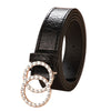 Black crocodile figure 8 rhinestones / 90cm-115cm
