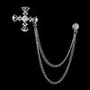 Cross skull silver 8033