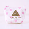 Gold powder polka dot coin purse