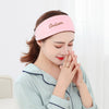 Velvet embroidered alphabet elastic band bandana pink