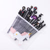 20 black set pens + unicorn pen case / 0.5mm