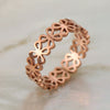 Rose gold clover skeleton / number 5