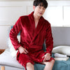 Wine red bathrobe male y801 / one size fits all