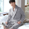 Light gray bathrobe male y809 / one size fits all