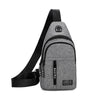 Horizontal zipper gray