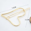 Oblique peach heart gold 10 / individually bagged frog clips