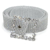 Large diamond buckle silver / 115cm