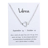 Libra silver card silver chain