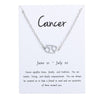 Cancer silver card silver chain