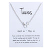 Taurus silver card silver chain
