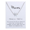 Pisces silver card silver chain