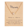 Pisces gold card gold chain