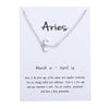 Aries silver card silver chain