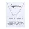 Sagittarius silver card silver chain