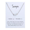 Scorpio silver card silver chain