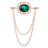 Green diamond on gold background