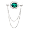 Green diamond on silver background