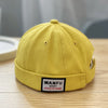 Yellow landlord hat cloth label / 48-52cm