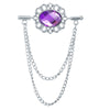 Light purple diamond on silver background
