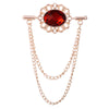 Crimson diamond on gold background