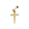 Golden cross 4# stud earrings